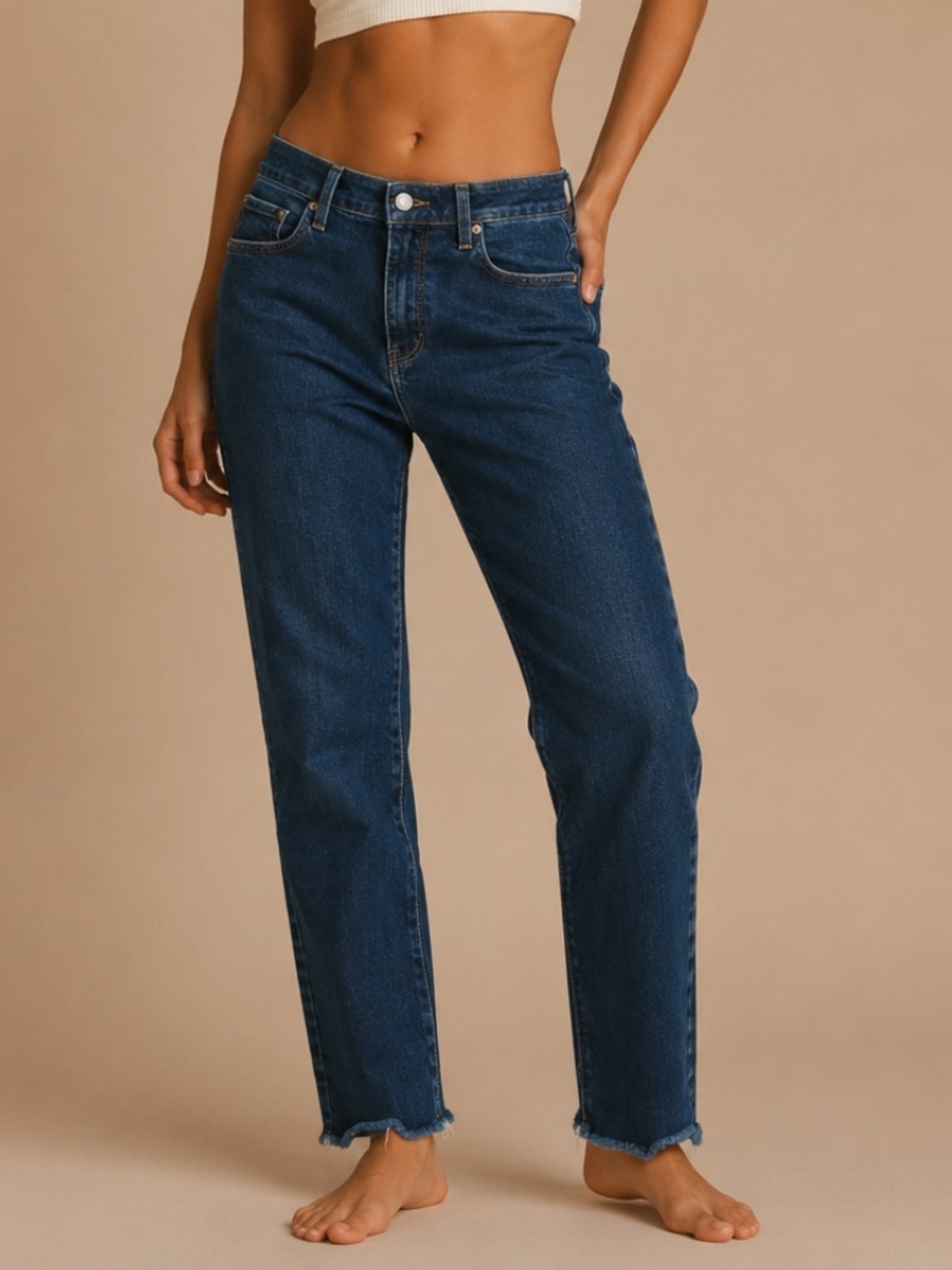 NYDJ Dark Wash Released Hem Straight Leg Jeans Women's Size 6